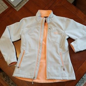 The North Face grey and peach